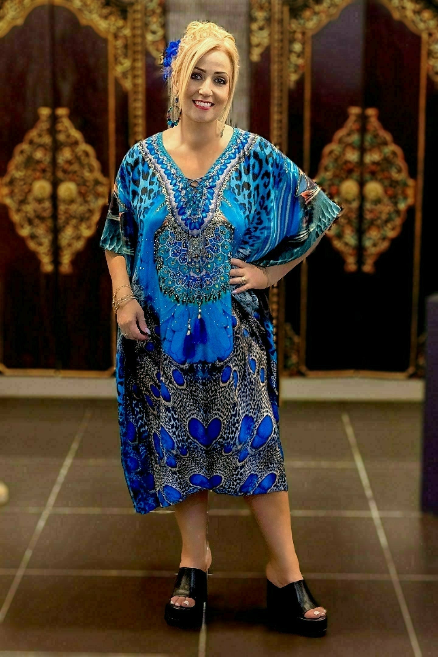 FIRST EDITION COLLECTION - 3/4 Kaftan with Tie Front henleycollections