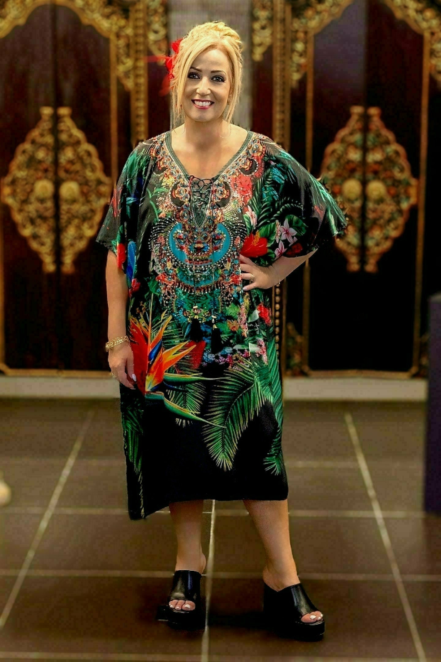FIRST EDITION COLLECTION - 3/4 Kaftan with Tie Front henleycollections